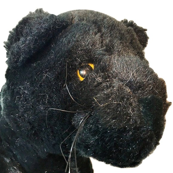 RARE Heunec Black Panther Big Jungle Cat Plush 28" - Picture 9 of 9